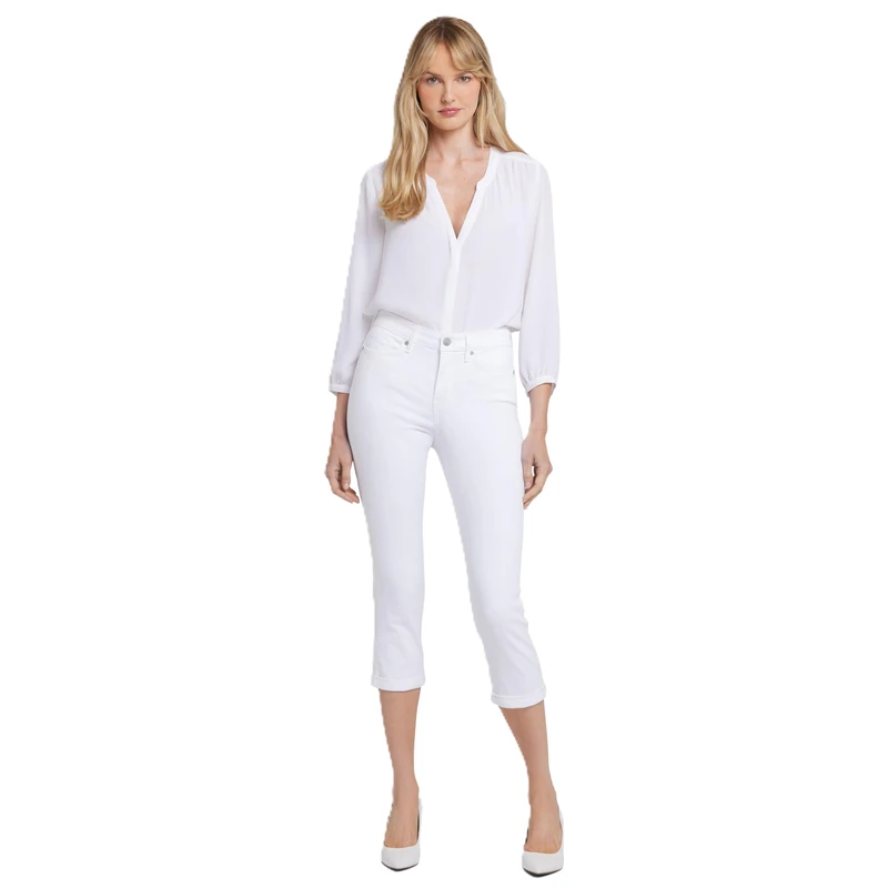 NYDJ Women's Chloe Capri Jeans, Optic White, 6 23
