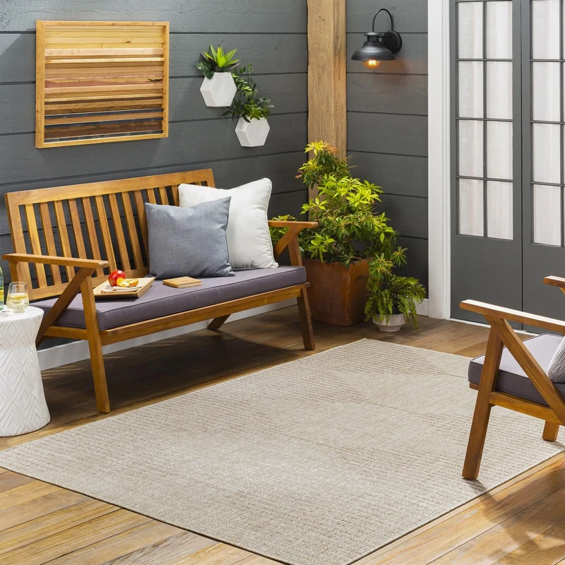 Livabliss Sevilla Indoor Outdoor Rug - Large Boho Rugs for Living Room 160x230 cm Dining, Kitchen Carpet, Patterned Neutral and Coloured Rugs, Waterproof, Stain Durable - Cream, Brown