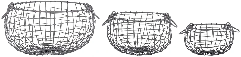 Small Pear Shape Wire Basket (Set of 3)