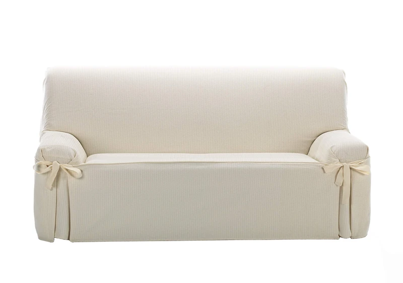 Martina Home Capri Sofa Cover Bows, Ecru, 3 Seater