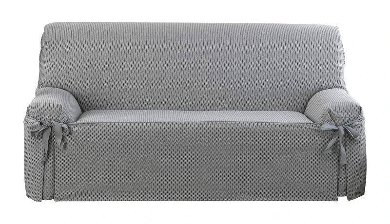 Martina Home Capri Sofa Cover Bows, Grey, 3 Seater
