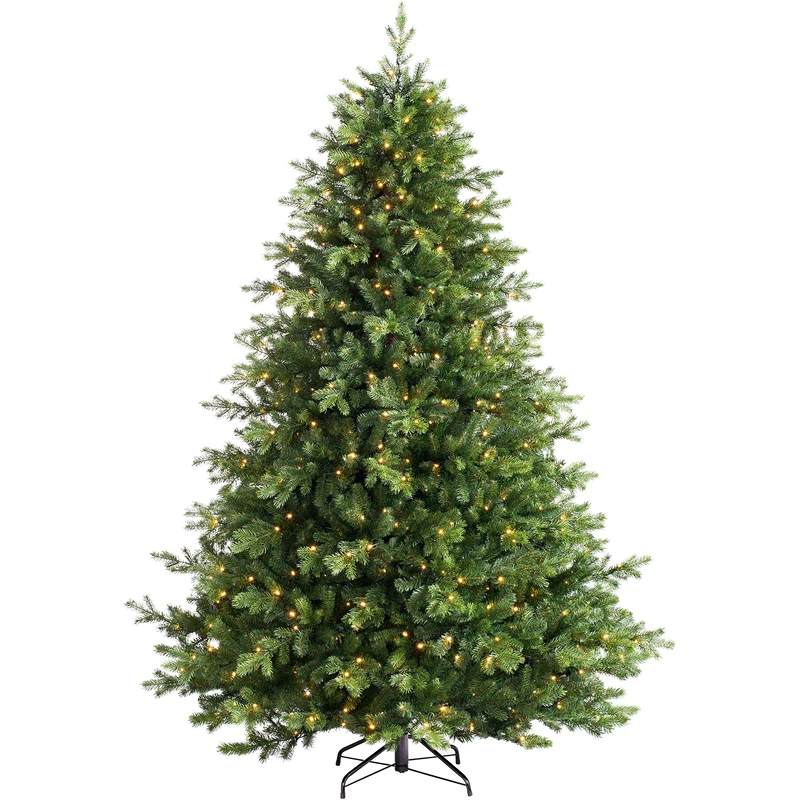 WeRChristmas Prelit Balsam Fir Christmas Tree with 800 Chasing Warm LED Lights, Multi-Colour, 8 feet/2.4m