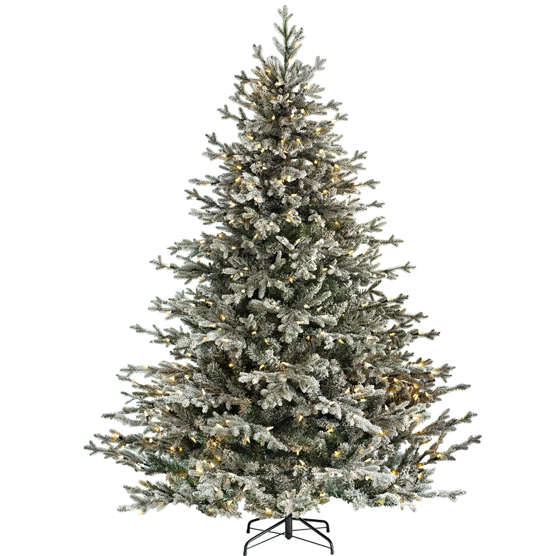 WeRChristmas Snow Flocked Fraiser Fir Christmas Tree with 400 Chasing Warm LED Lights, Multi-Colour, 6 feet/1.8m