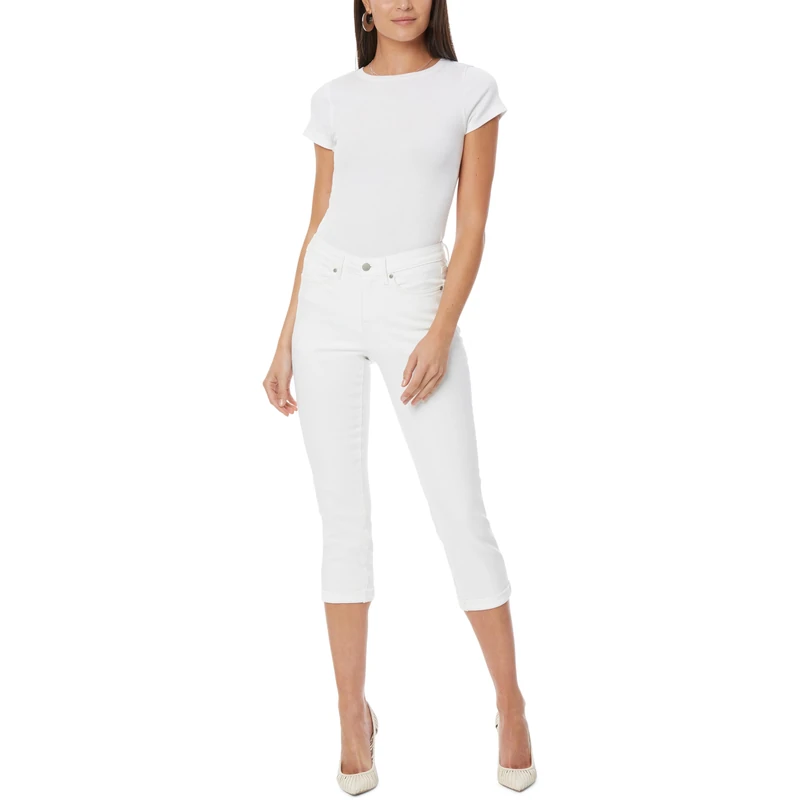 NYDJ Women's Petite Chloe Capri Jeans, Optic White, 14
