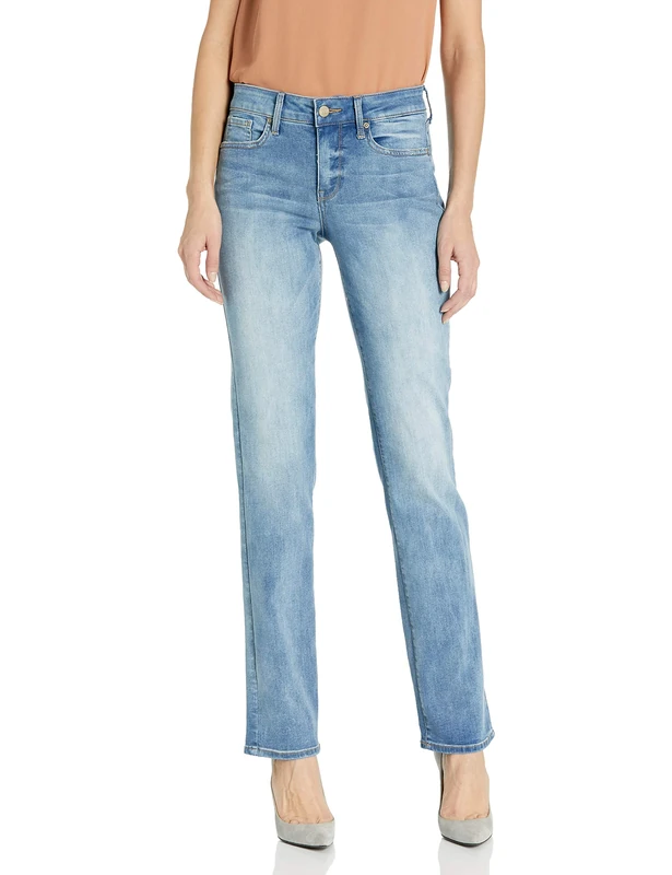 NYDJ Women's Marilyn Straight Leg Jeans, Biscayne, 14 32