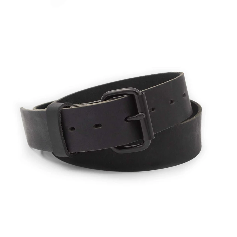 Main Street Forge The Classic Leather Everyday Belt | Made in USA | Full Grain Leather | Men's Leather Belt, Black W/Black Buckle, Size 36 (Fits Size 34 Pants) - Image 1