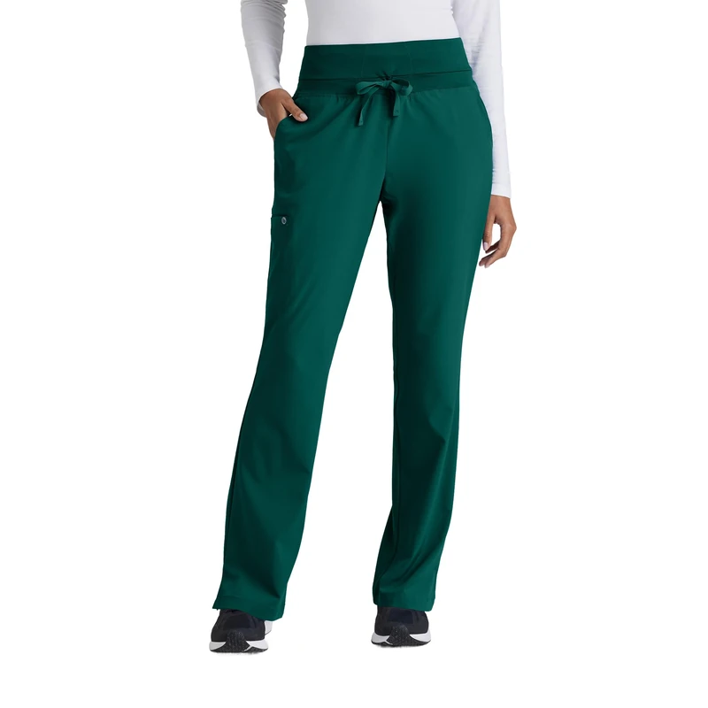 Barco One 5206 Women's Midrise Cargo Pant, Hunter Green, M Petite