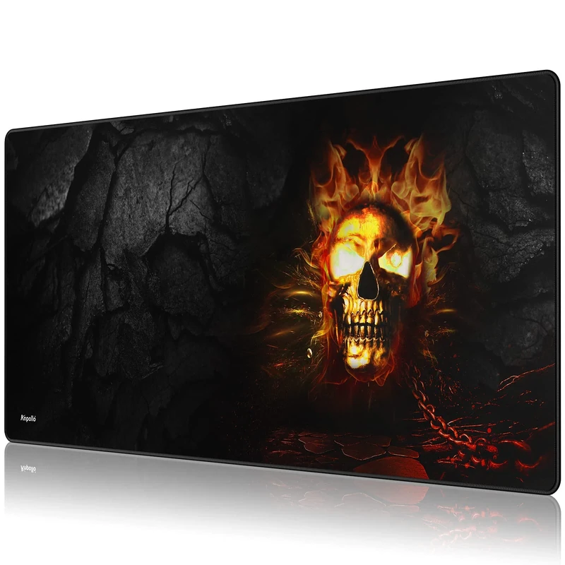 Anpollo Large Gaming Mouse Mat (900x400x3mm) XXL Extended Mousepad Water-Resistant Keyboard Pad with Non-Slip Rubber Base, Durable Stitched Edges, Smooth Surface for PC, Laptop, Desk