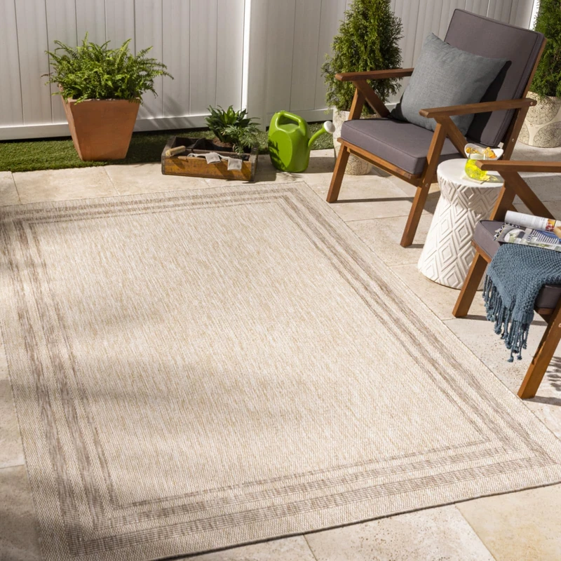 Livabliss Colos Boho Indoor Outdoor Rug - 200x275cm Ivory Beige