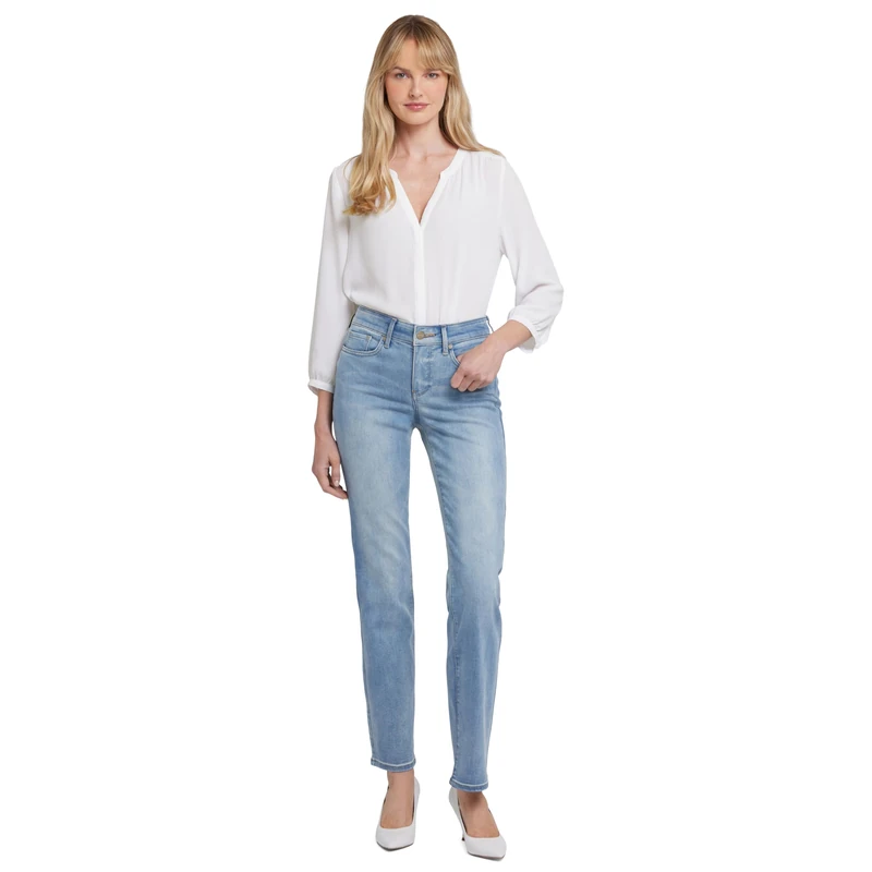 NYDJ Women's Marilyn Straight Leg Jeans, Biscayne, 12