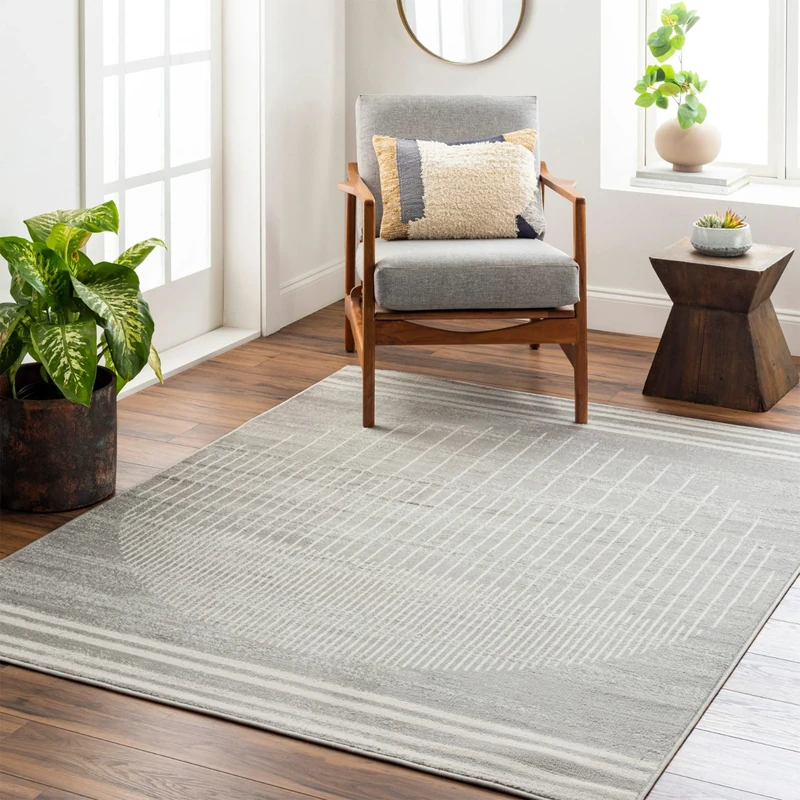 Livabliss Nairobi Geometric Rug - Scandi Area Rugs Living Room 200x274 cm, Dining, Kitchen - Neutral, Abstract Patterned Rugs, Boho Style, Easy Care Pile - Large Rug, Beige, Grey and Cream