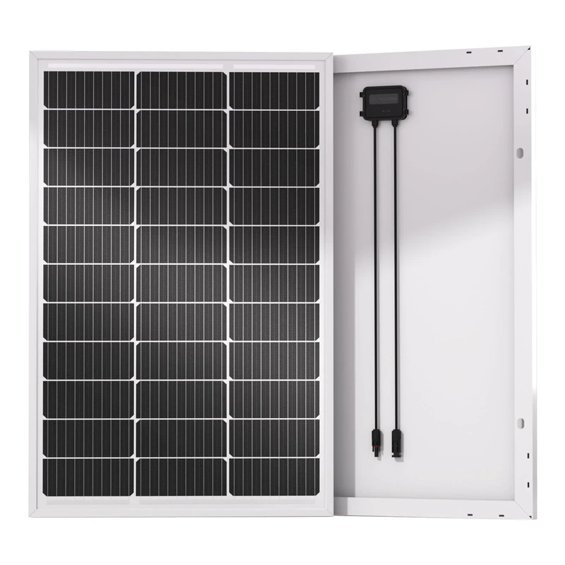 ECO-WORTHY 100 Watts Monocrystalline Solar Panel 12 Volts Applicable to Motorhome Caravan Camper Shed Boat Yacht Off Grid Solar System Backup Power