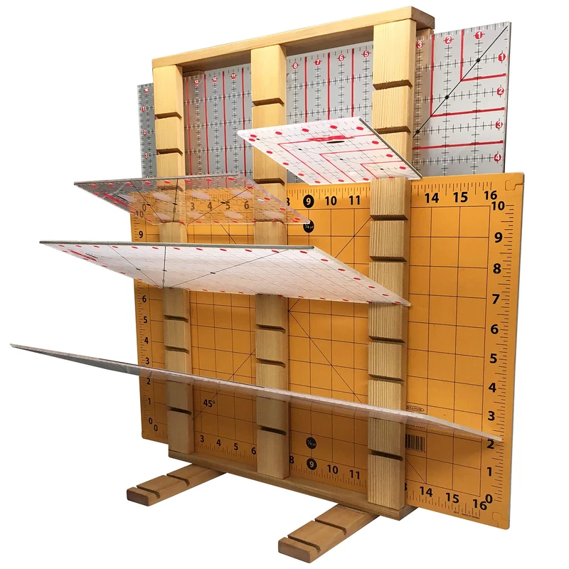 Ruler Rack Brown Wood