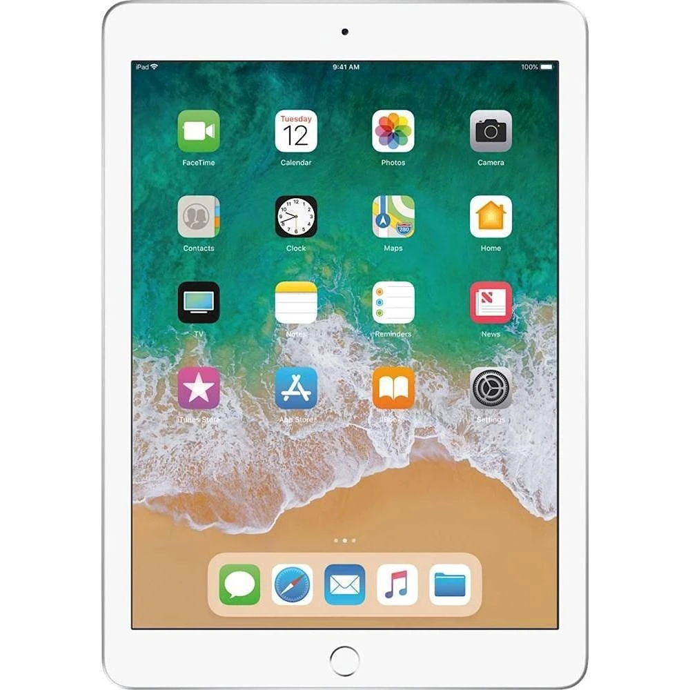 2018 Apple iPad (9.7-inch, Wi-Fi, 128GB) - Silver (Renewed)