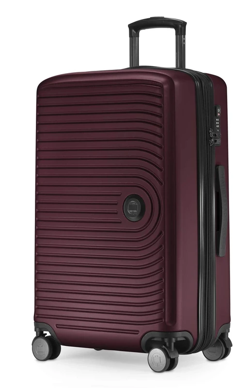Hauptstadtkoffer MITTE - Medium Sized Hard Shell Suitcase, Expandable Check-in Luggage, TSA, 4 Double Spinner, 69 cm, 88 L,Burgundy