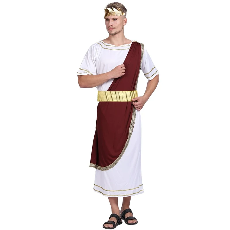 EraSpooky Ancient Greek Men Roman Toga Caesar Party Fancy Dress Costume X-Large