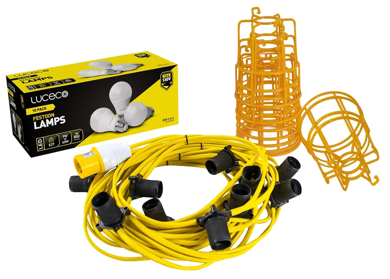 Luceco Site 110V ES Festoon Kit 16A Plug