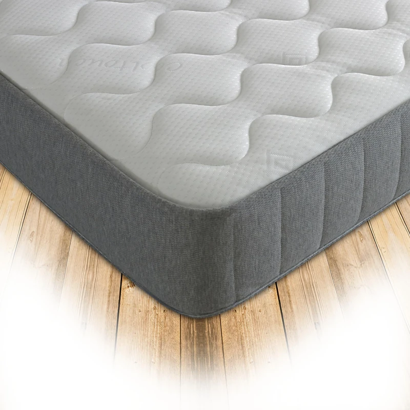Starlight Beds Castle Essential Sprung 8-Inch Shorty Mattress – Soft, Grey (2ft6 x 5ft9)
