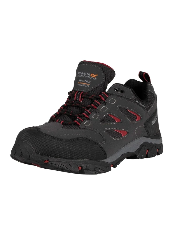 Regatta Mens Holcombe IEP Low Rise Walking Shoes, Waterproof & Breathable with Hardwearing Outdoor Tread - Perfect for Hiking & Climbing