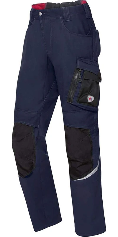 BP 1608-559-53 Bib & Brace, Stretch Braces With Clip Fastenings, 245,00 G/M², Fabric Blend, Dark Grey/Black, Size 34L