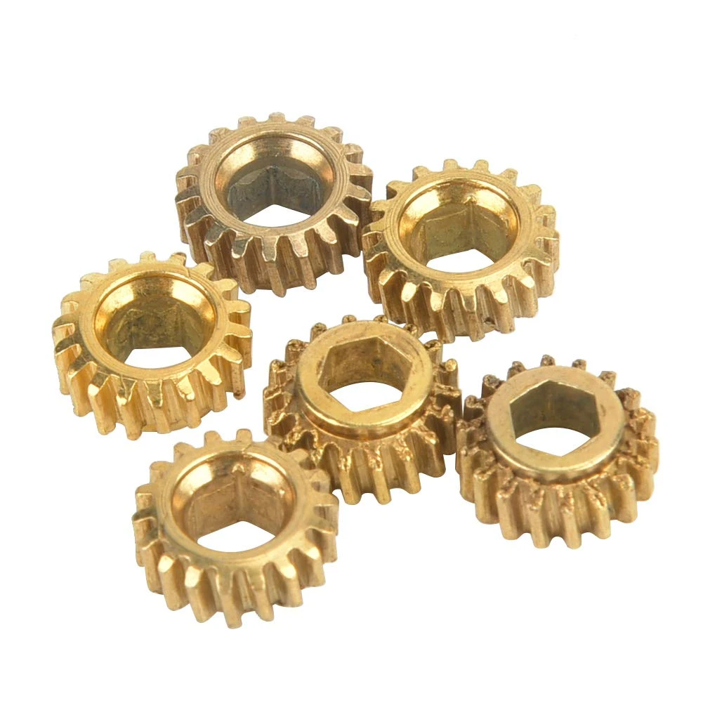 Guitar Tuning Gears, Tuning Peg Gear Machine Heads Gear Guitar Gear Guitar Shafts Gears Hexagonal (4mm) Open Hole Gears Guitar Parts 6pcs for Classical Guitar Performance Accessory