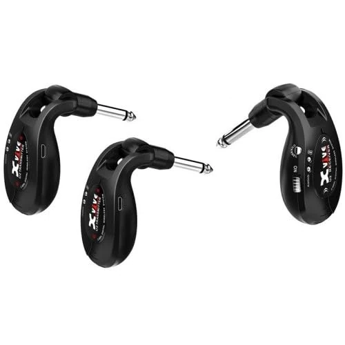 XVive U2 Guitar Wireless System Bundle, 2 x Transmitter + 1 x Receiver - Black