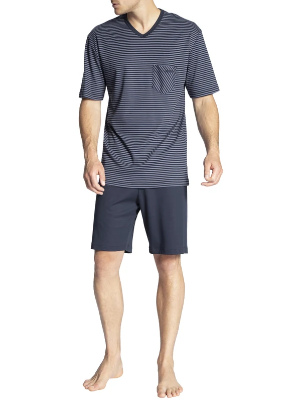 Calida Men's Relax Streamline Pyjama Set Not Applicable, Blue (Dark Sapphire 479), Small