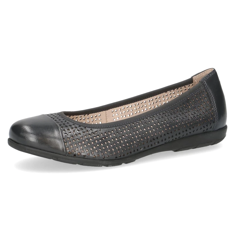 CAPRICE Women's Ballet Flats Flat, Blue (Ocean SOFTNAP.), 3.5 UK