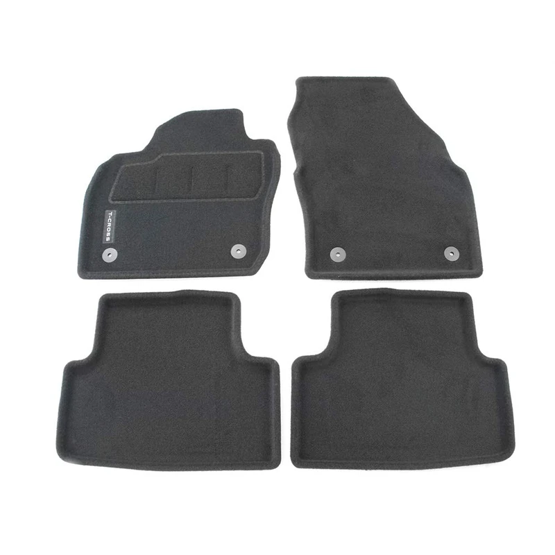 Volkswagen 2GM061445WGK Premium Velour Floor Mats Optimat 3D Textile Floor Mats with T-Cross Lettering - Image 1