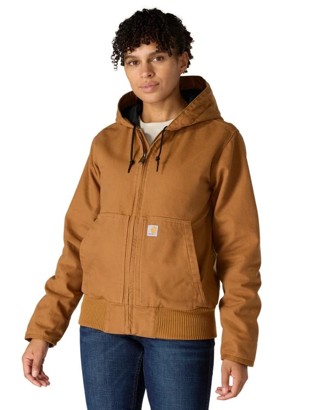 Carhartt, Women's, Loose Fit Washed Duck Insulated Active Jac, Carhartt® Brown, S