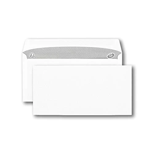 Envelopes 105 x 212 mm 70 g/m² Gummed Pack of 1000 White