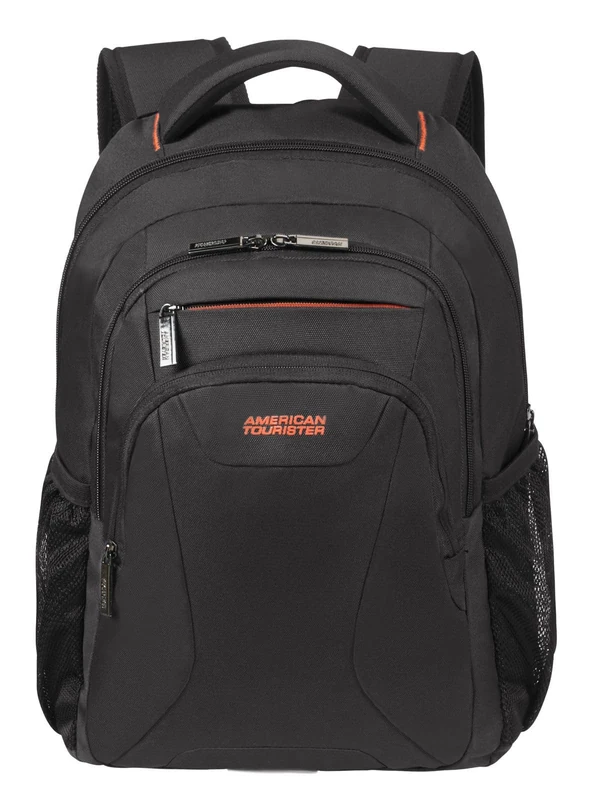 American Tourister AT Work - 13.3-14.1 Inch Laptop Backpack, 46 cm, 20.5 L, Black/Orange (Black/Orange)