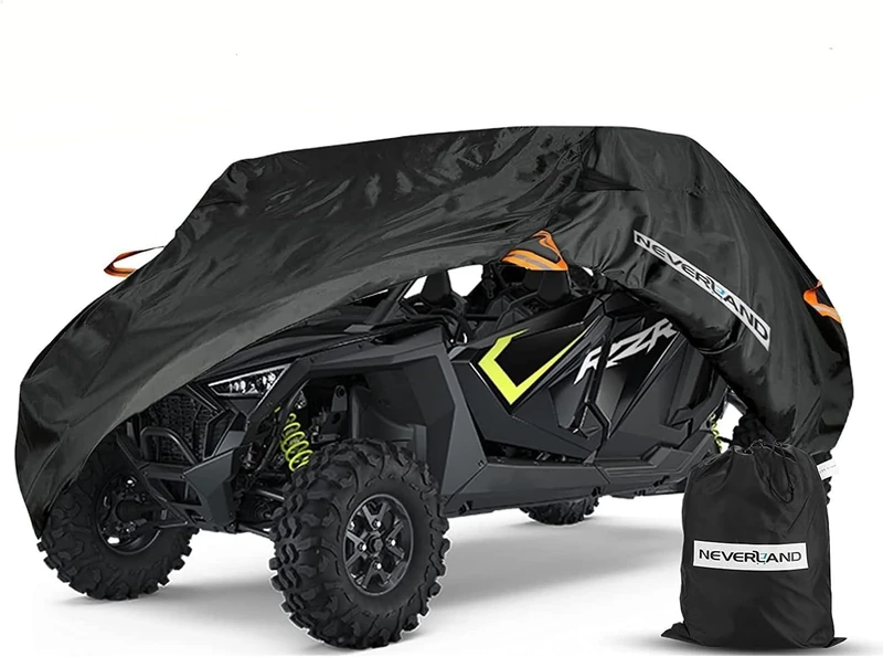 NEVERLAND UTV Covers, Storage Sun-UV Rain Snow Protector Universal for Kawasaki Polaris Honda Suzuki Yamaha Arctic Cat John Deere Kymco Bobcat Argo (4-6 Passenger)