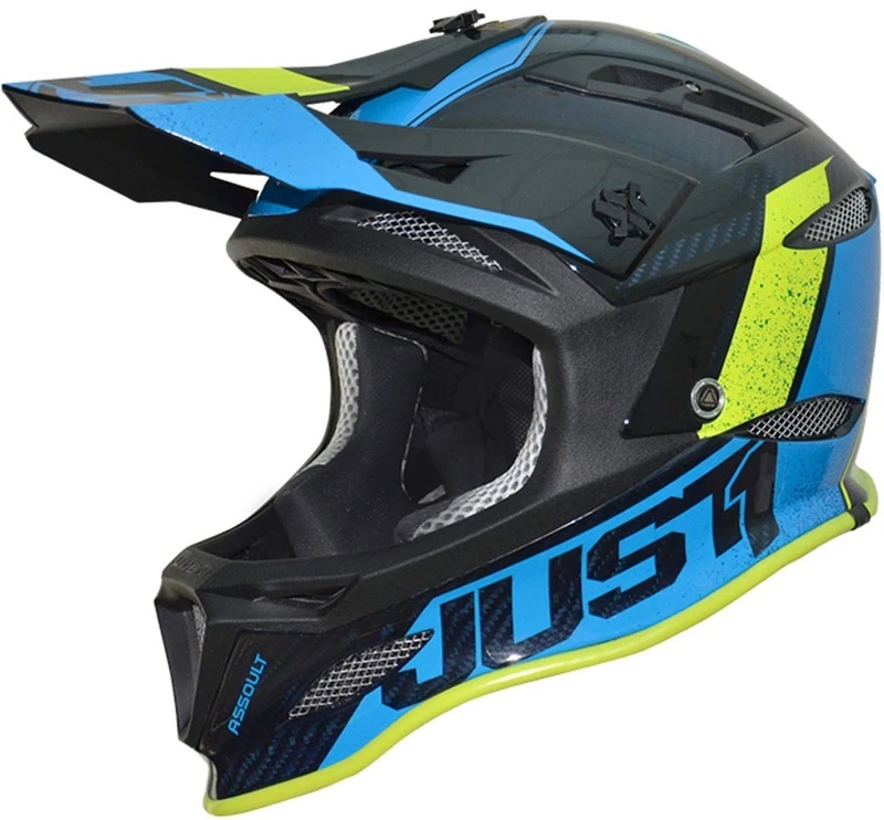 Just 1 Helmets, unisex_adult, 609230111200104, Blu/Giallo, M