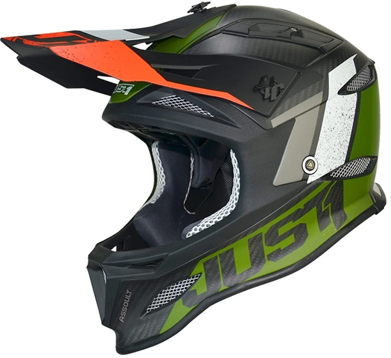 Just 1 Helmets, unisex_adult, 609230124300106, black/green, XL - Image 1