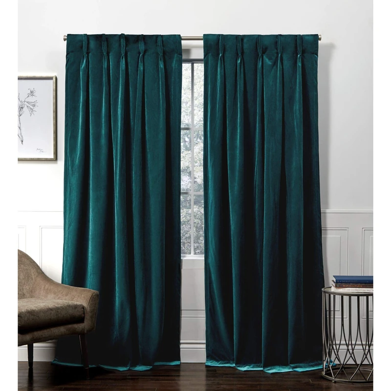 Exclusive Home Curtains Curtain Panel, Polyester, Teal, 52x96