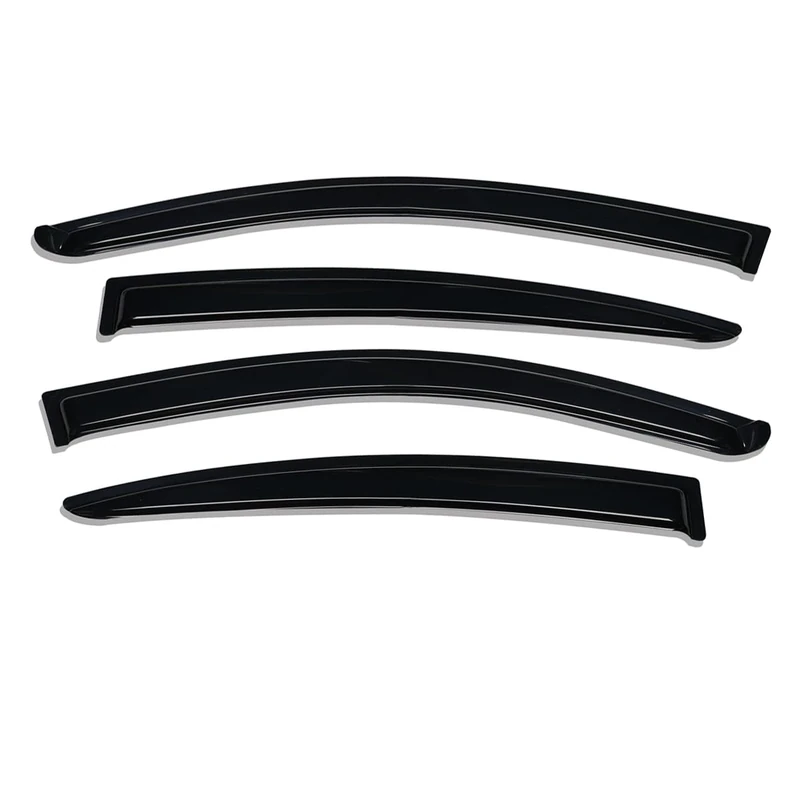 Lightronic WV94833 Outside-Mount Side Window Visor Deflector Rain Guard, Dark Smoke, 4-Pieces Set, Fits 2004-2009 Mazda 3 Sedan