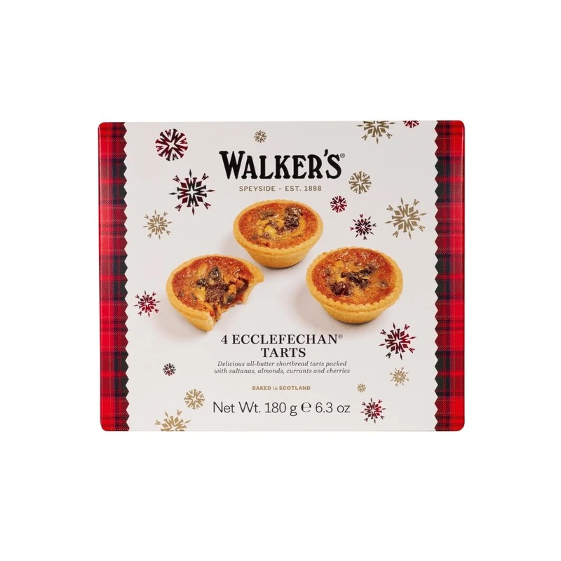Walker's Shortbread Ecclefechan All Butter Tarts – Traditional Scottish Recipe Pastry Treat, 180g