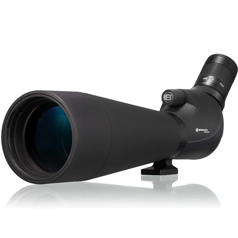 Bresser Corvette 4321001 Spotting Scope 20-60 x 80 Waterproof with 340° Rotating Body, Robust Rubber Armour and Full Multi-Coated Optics, Black, 20-60 x 80 mm