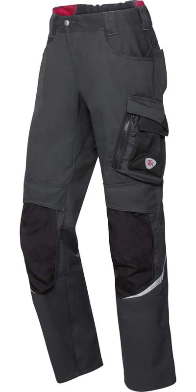 BP 1821-565-32 Bib & Brace, Stretch Braces With Clip Fastenings, 285,00 G/M², Fabric Blend, Black, Size 27/29N