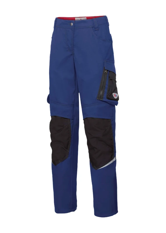BP 1798-720-56 Bib & Brace, Stretch Braces With Clip Fastenings, 305,00 G/M², Reinforced Cotton, Anthracite/Night Blue, Size 43/44N