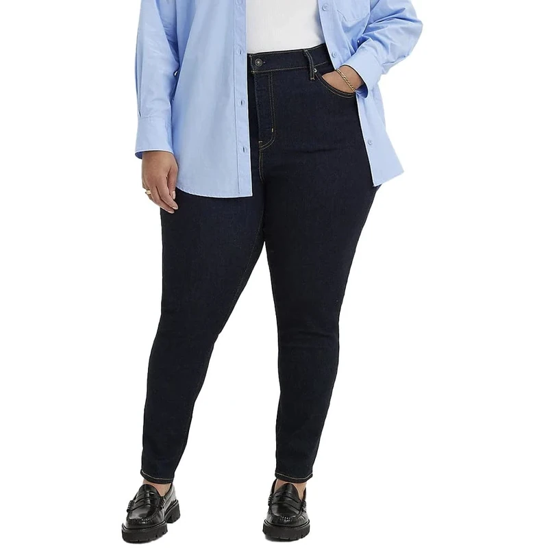 Levi's Women's Plus Size 721 High Rise Skinny Jeans, Blue Wave Rinse, 16 Short