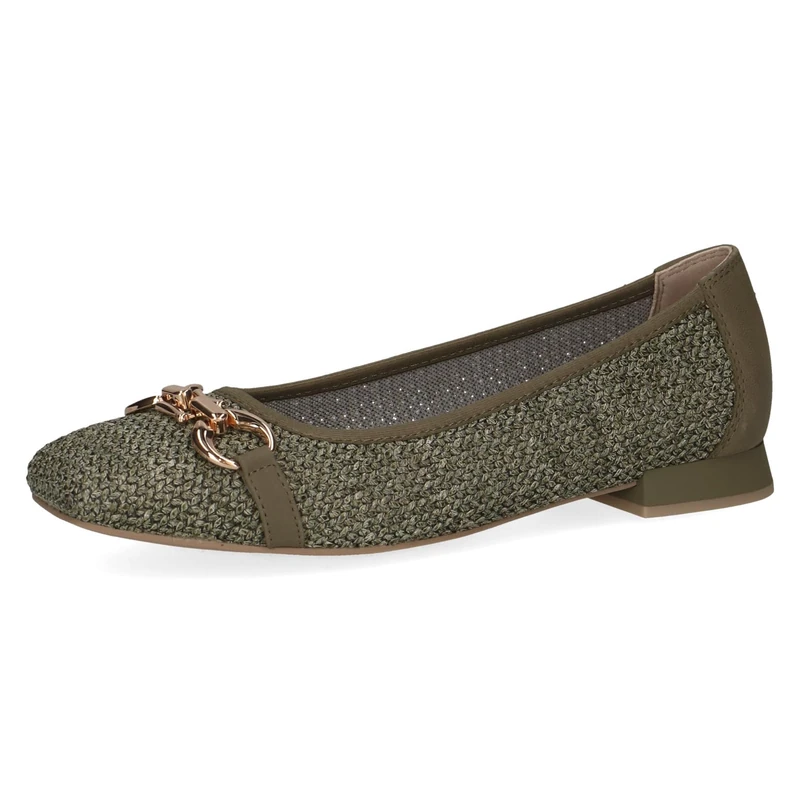 CAPRICE Bast Elegant Women's Ballet Flats, Cactus Comb, 7 UK