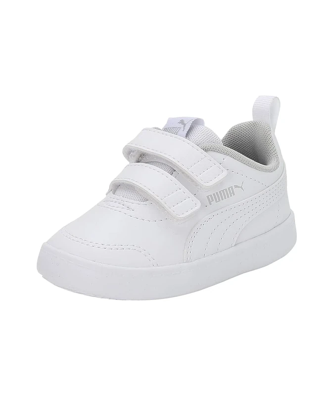 Puma Unisex Kids Courtflex V2 V Inf Sneakers, Puma White-Gray Violet, 4 UK