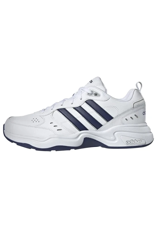 adidas Men's Strutter Shoes, Cloud White/Dark Blue/Matte Silver, 9.5 UK