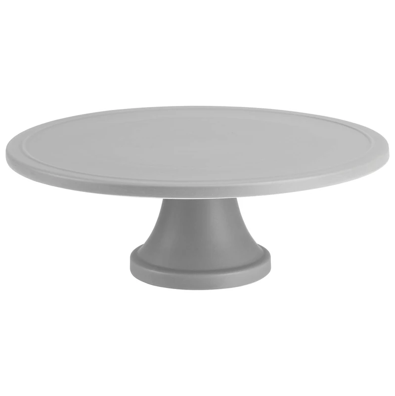 RBV Birkmann Trend Cake Plate Ceramic Diameter 31 cm Matt Stone Grey Height 11 cm