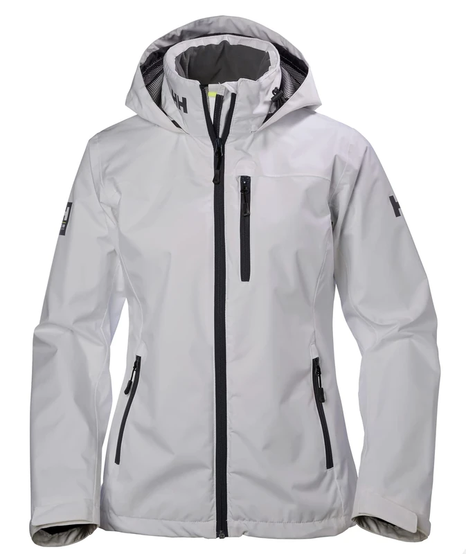 Helly Hansen Women's W Crew Hooded Jacket, Grey Fog, XL