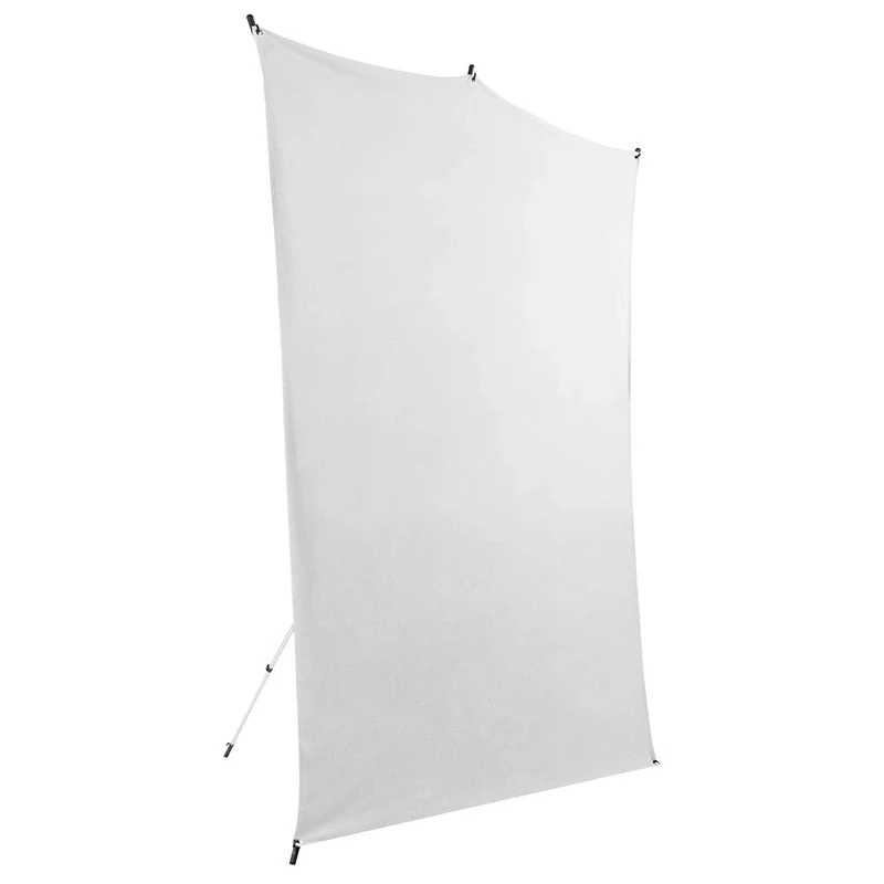 Savage Travel Backdrop Kit, White Floor Extended Backdrop, Size 1.52m x 2.13m, Photo Backdrop with Aluminum Stand, Carry Bag with Shoulder Strap