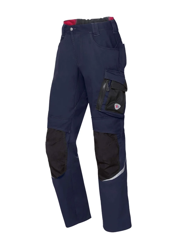 BP 1821-565-7332 Bib & Brace, Stretch Braces With Clip Fastenings, 285,00 G/M², Fabric Blend, Olive/Black, Size 35/38N