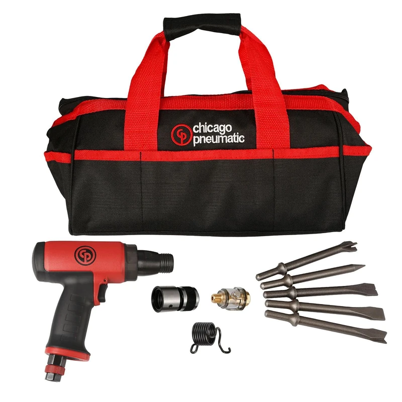 CP7160K - Kit - 0.401 Inch (10.2 mm) Air Short Hammer, Round Shank, Low Vibration, Stroke 2.64 in / 67 mm, Bore Diameter 0.75 in / 19 mm - 3500 Blow Per Minute